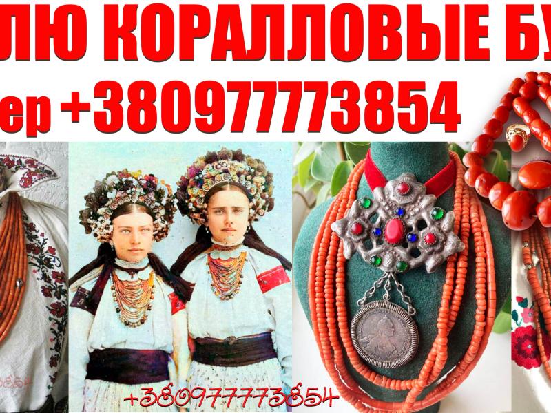 Купим дорого коралловые бусы и коралл !